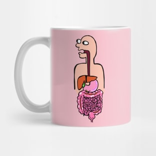 Colorful Illustration of the Digestive System - Med School Anatomy Physiology Mug